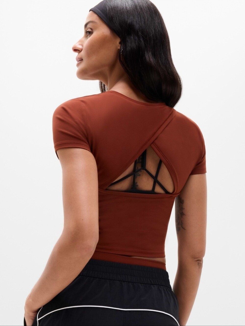 NWT Athleta Transcend Open Back Tee